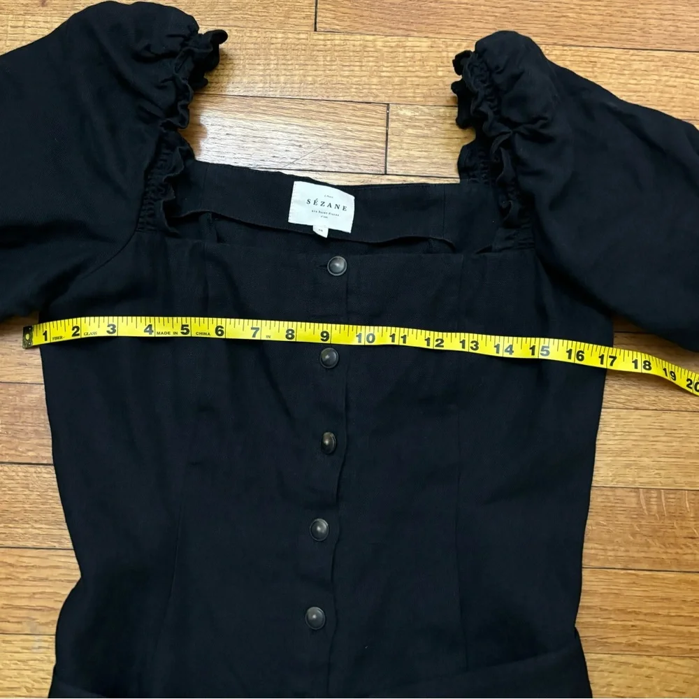 Sezane Black Midi Dress - Picture 4 of 6